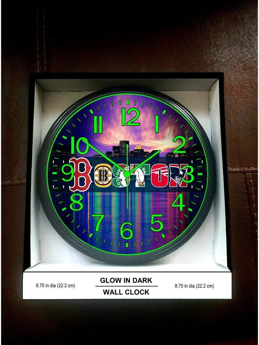 Boston City Glow in the Dark Wall Clock Office Wall Clock